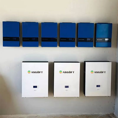 خارج الشبكة الشمسية الرئيسية RV Powerwall أنظمة تخزين بطارية الجدار 100ah 5kw 48v
