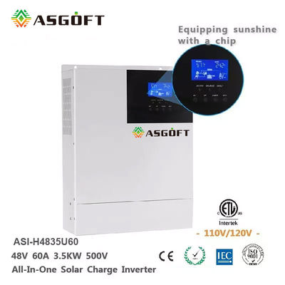 48Vdc 5000W على خارج الشبكة العاكس الهجين يقف وحده نظام تخزين طاقة البطارية العاكس الشمسي