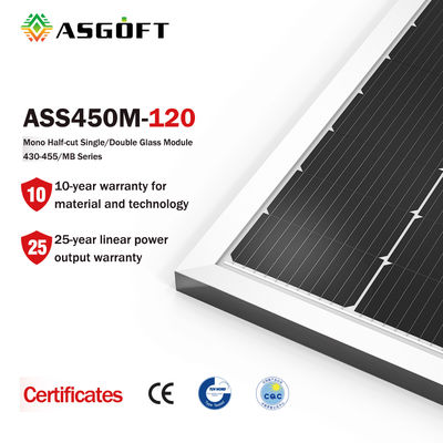 450W 550W 600W 700W أحادي البلورية الشمسية نصف خلية لوحة وحدة ASGOFT