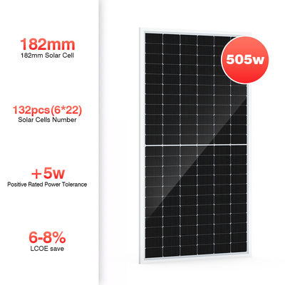 500W 182x182mm الشمسية الألواح الكهروضوئية أحادية البلورية 132 قطعة