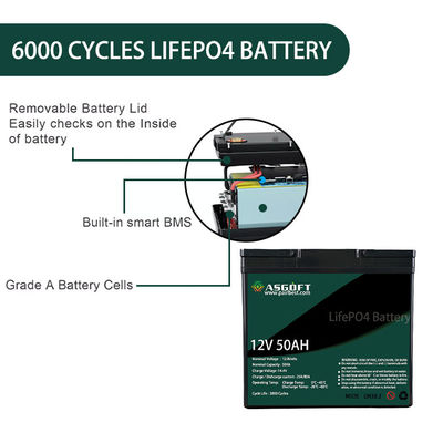 بطارية ليثيوم أيون Lifepo4 50ah 12V 50Ah 10kwh للدراجة النارية