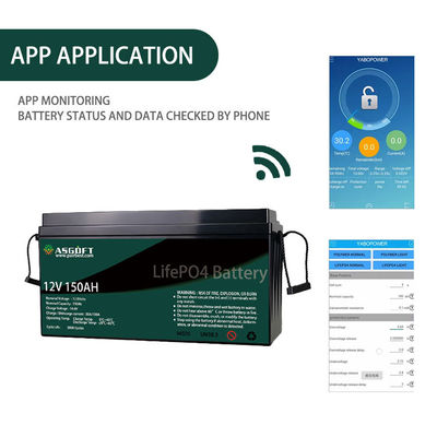 ASGOFT Lipo4 Lifepo4 بطارية 100ah 150AH 12 فولت بطارية ليثيوم أيون