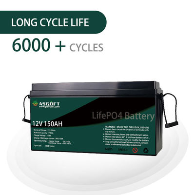 ASGOFT Lipo4 Lifepo4 بطارية 100ah 150AH 12 فولت بطارية ليثيوم أيون
