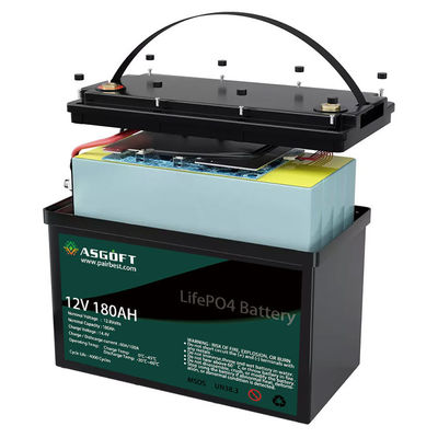 قابلة للشحن 180ah Lifepo4 12V بطارية ليثيوم حزمة العميق دورة ODM