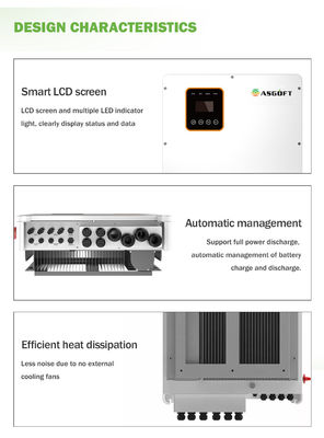الهجين التجاري على الشبكة العاكس 5kva 10kw 20kw 30kw 50kw 80kw 100kw