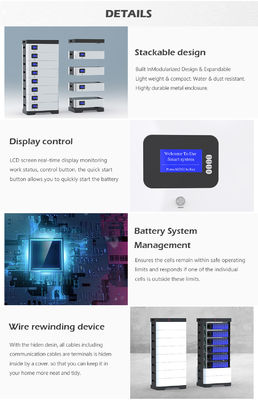 51.2 فولت بطارية ليثيوم مكدسة Powerwall لـ RV 20kwh 30kwh 100kwh