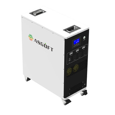 Asgoft 3kw 6kwh 25.6v 235ah شاحن منزلي أو خارجي محمول الكل في واحد مولد للطاقة الشمسية