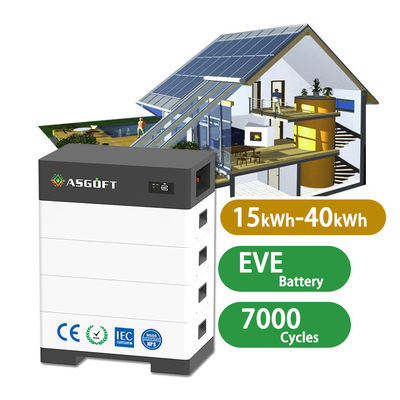 أنظمة تخزين الطاقة المنزلية عالية الجهد 15kwh-40kwh بطاريات ليثيوم أيون 100Ah بطارية شمسية قابلة للتراكم