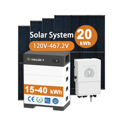 بطارية شمسية عالية الجهد 15kw-40kw نظام الطاقة الشمسية المنزلية بنك الطاقة الشمسية مع بطارية الليثيوم