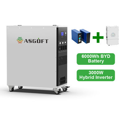 محطة الطاقة المحمولة 3000w كل شيء في واحد عاكس Lifepo4 بطارية الليثيوم 90-450VDC MPPT فولتاج التشغيل