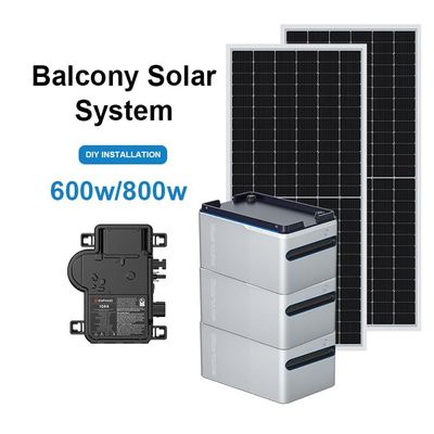 ألمانيا مستودع نظام الطاقة الشمسية الكهربائية الشرفة 600W 800w Balkonkraftwerk