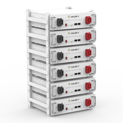 بطارية تخزين الطاقة 51.2 فولت LiFePO4 قابلة للتراكم 5KWH-30KWH شهادة UL