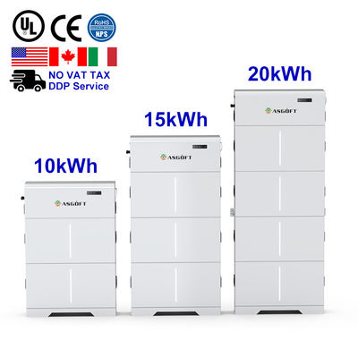 تخزين الطاقة الشمسية للمنزل 10kWh 15kWh 20kWh بطارية LiFePO4 عالية الجهد