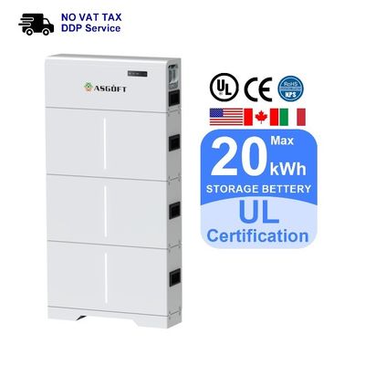 بطارية عالية الجهد LiFePO4 20kwh تخزين الطاقة بطاريات ليثيوم أيون