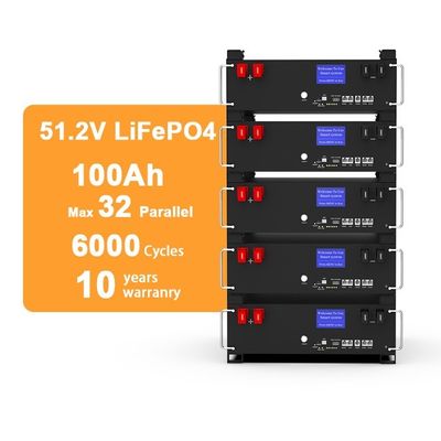 51.2v 100ah Lifepo4 5kw 10kw 20kw الطاقة المتجددة Lifepo4 بطارية الليثيوم