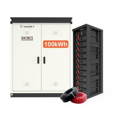 تخزين الطاقة الشمسية المنزل الجهد العالي 50KWh 100KWh بطارية LiFePO4 مكدسة